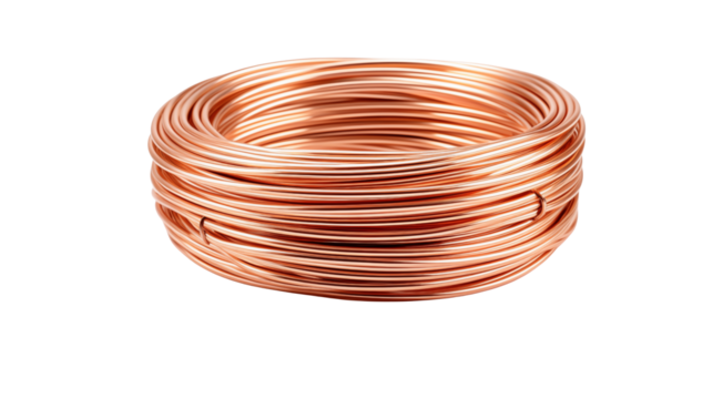 High quality copper wire coil industrial metal electrical wiring metallic texture copper coil background