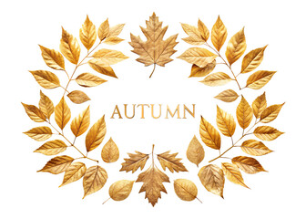 golden laurel wreath with ribbon