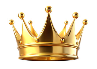 golden crown isolated on white background