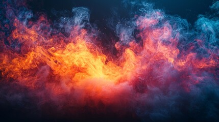 Fototapeta premium Fiery Clouds with Dramatic Contrasts