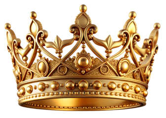 golden crown isolated on white
