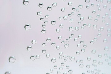 Water Droplets on Glass Surface