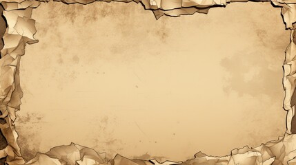 Ancient parchment frame inviting tales of history and creativity. Generative AI