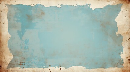Artistic blue texture with rustic edges evokes vintage charm and creativity. Generative AI