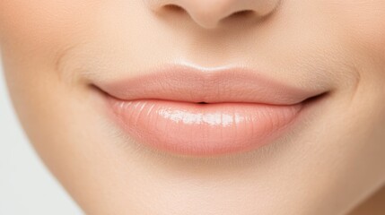 Fototapeta premium Close-Up of Glossy Lips with Radiant and Smooth Skin Texture 10