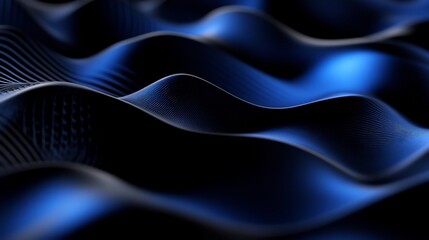 Obraz premium Abstract Blue Waves: Digital Art Background