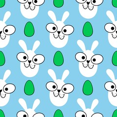 Easter eggs seamless rabbits ears pattern for wrapping paper and fabrics and linens and kids clothes print and spring party accessories