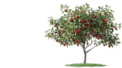 Fototapeta premium Apple tree on transparent background