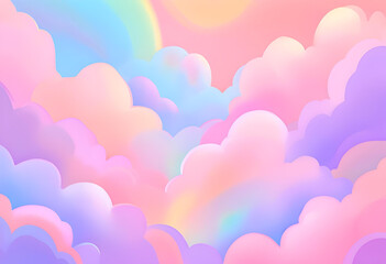 Fototapeta premium cute rainbows background