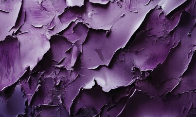 Obraz premium Extreme close-up abstract purple textured wall with peeling paint