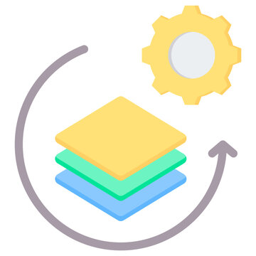 Batch Processing Flat Icon