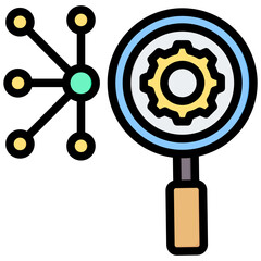 Root Cause Analysis Outline Color Icon