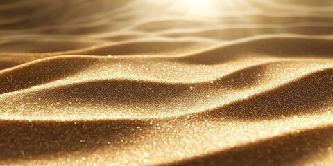 Golden sand with delicate wavelike patterns shaped by the wind