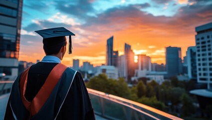 Graduate's Sunset View: A New Chapter Begins