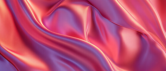 Obraz premium Silk charmeuse fabric showcasing glossy sheen and smooth texture in vibrant colors