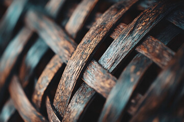 dark wooden basket weave texture background