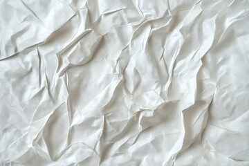 Obraz premium Crumpled White Paper Texture Background
