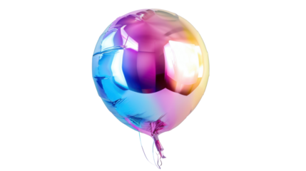 Helium balloon on transparent background