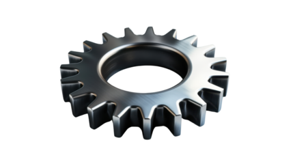 Gear wheel on transparent background