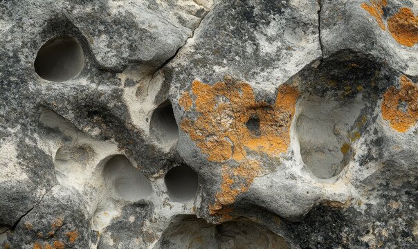 Extreme close-up shot of volcanic rock formations in Devrent Imaginary Valley Cappadocia