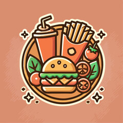 icon of food, logo, food,  illustration of food store, vector of food, pizza, food store, 