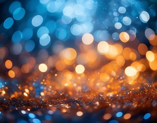 stunning abstract background with vibrant blue and orange bokeh lights creating a magical atmosphere for various creative projects