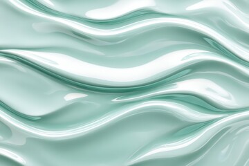 Fototapeta premium Abstract green liquid wave texture background