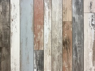 Multicolored Distressed Wood Planks Texture