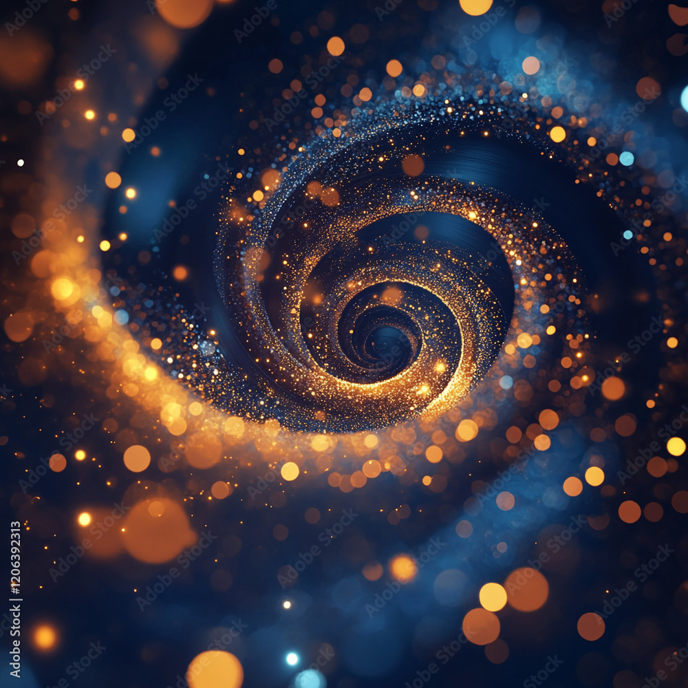 Poster Swirling patterns of light and color create a mesmerizing vortex effect found in deep space imagery