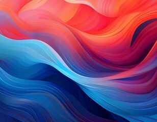 Obraz premium vibrant color gradient transitioning from blue to red abstract illustration smooth wavy texture suitable for modern decor backgrounds and trendy wallpapers creative concept for design art studios