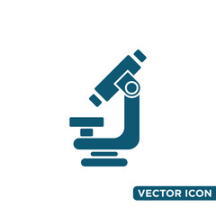 Minimalist Microscope Icon Design Template 