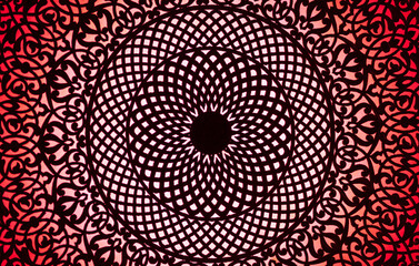 Intricate Pattern on Brass Arabian Lamp with Warm Glow