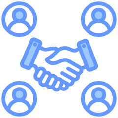 Cooperative Agreement Blue Icon