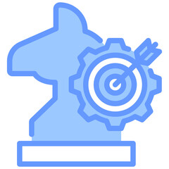 Strategic Control Blue Icon
