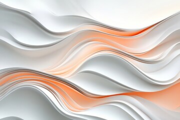 Obraz premium Abstract Swirling Waves of Peach and White