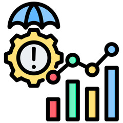 Risk Mitigation Outline Color Icon
