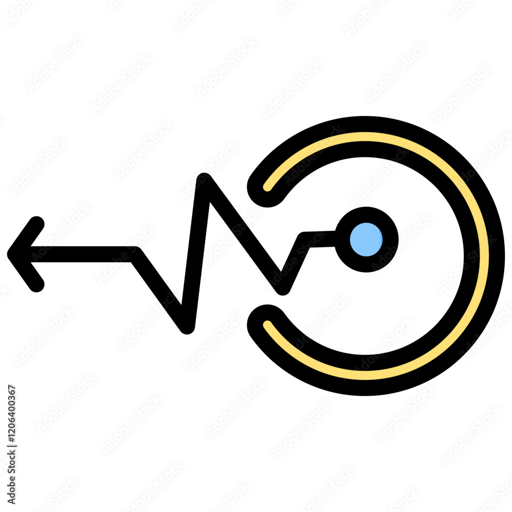 Aufkleber Exit Strategy Outline Color Icon