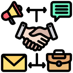 Joint Marketing Outline Color Icon