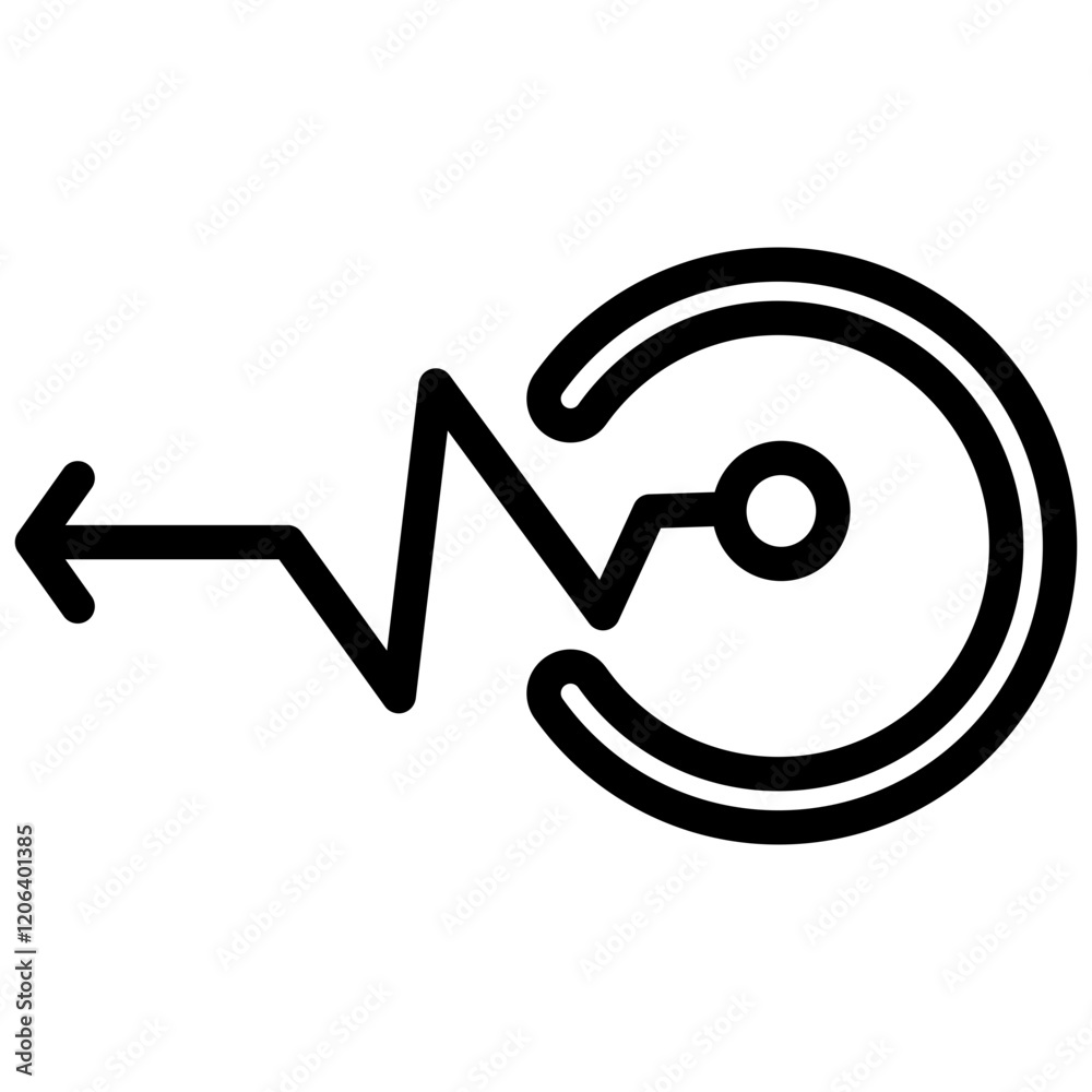 Aufkleber exit strategy outline icon