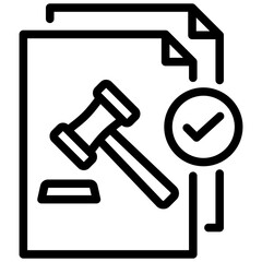 Legal Structure Outline Icon