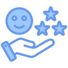 Satisfaction Blue Icon