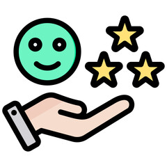 Satisfaction Outline Color Icon