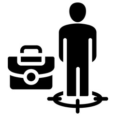 Job Position Glyph Icon