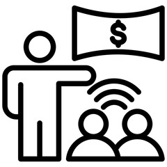 Business Presentation Outline Icon