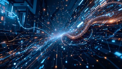 Naklejka premium energy of fractal realms background design