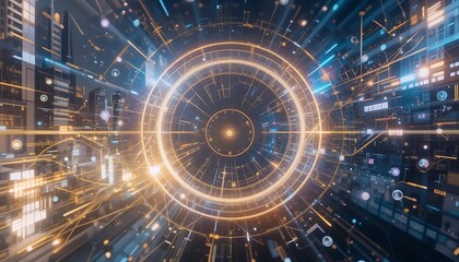 Fototapeta premium energy of fractal realms background design