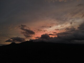 sunset over the mountains