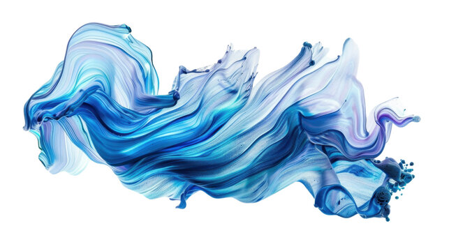 flowing blue abstract art on white clip art preview