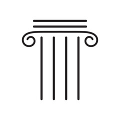 Column icon Template vector illustration design
