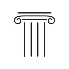 Column icon Template vector illustration design